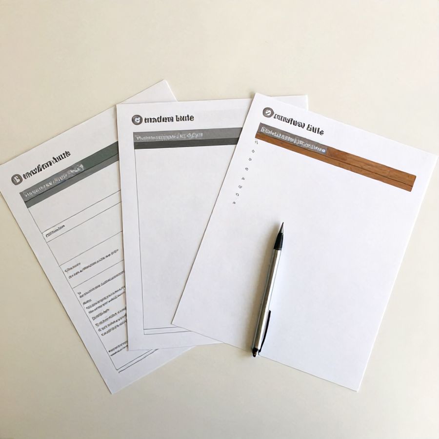 Three printed fence estimates spread on a kitchen table before a decision