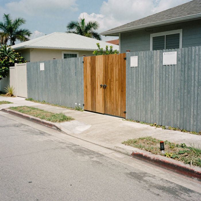 A residential street where a municipal boundary crosses an ordinary block.